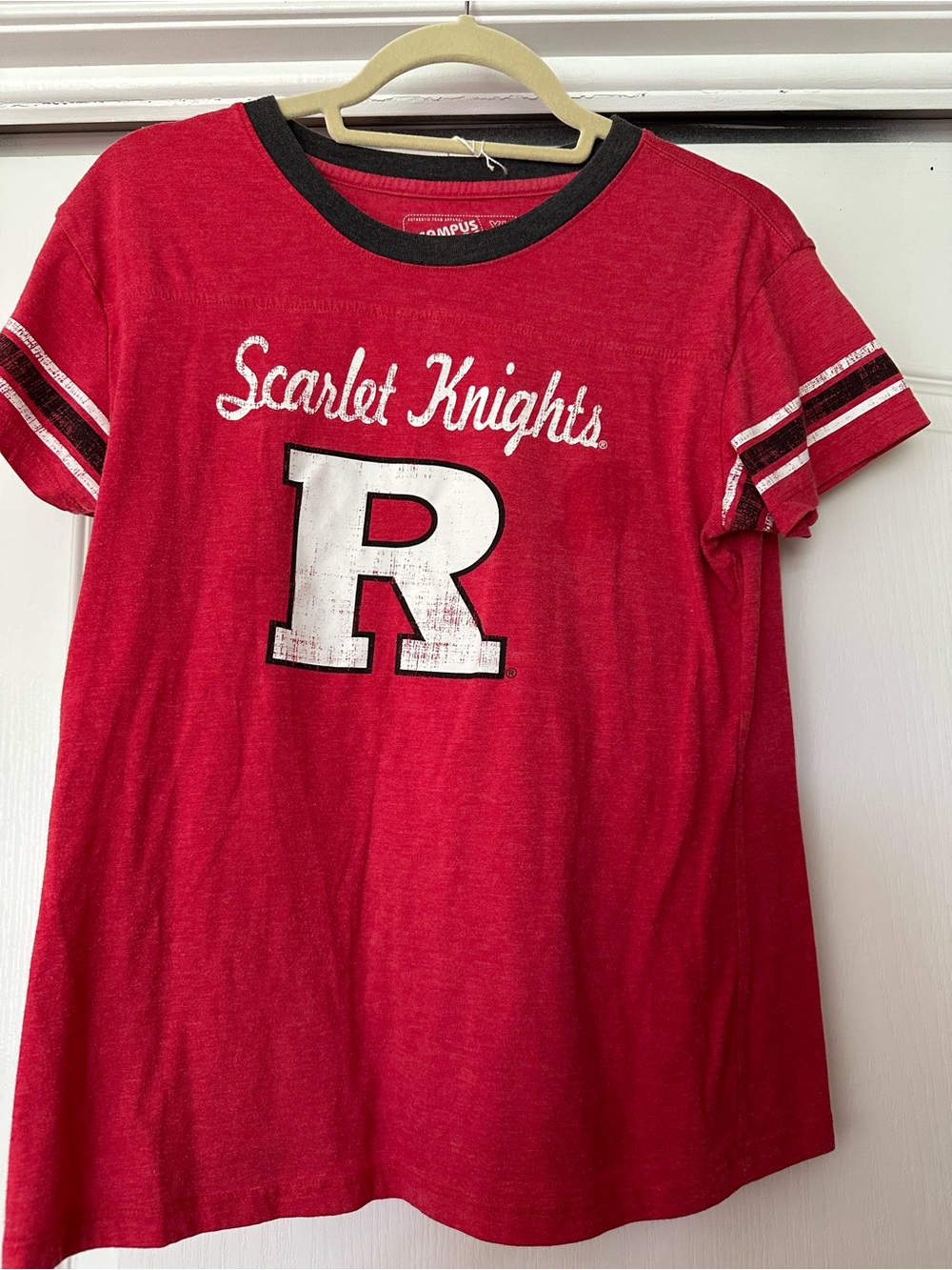 Campus Heritage Red 'Scarlet Knights' Graphic Tee with Black Trim